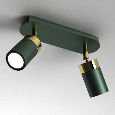 lafabryka.pl Lampa sufitowa JOKER GREEN/GOLD 2xGU10 MLP7718 Milagro